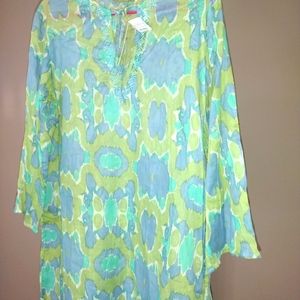 RockFlowerPaper Hillary Lime Beach Tunic